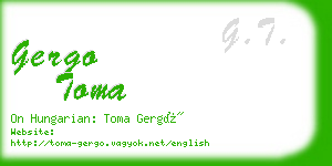 gergo toma business card